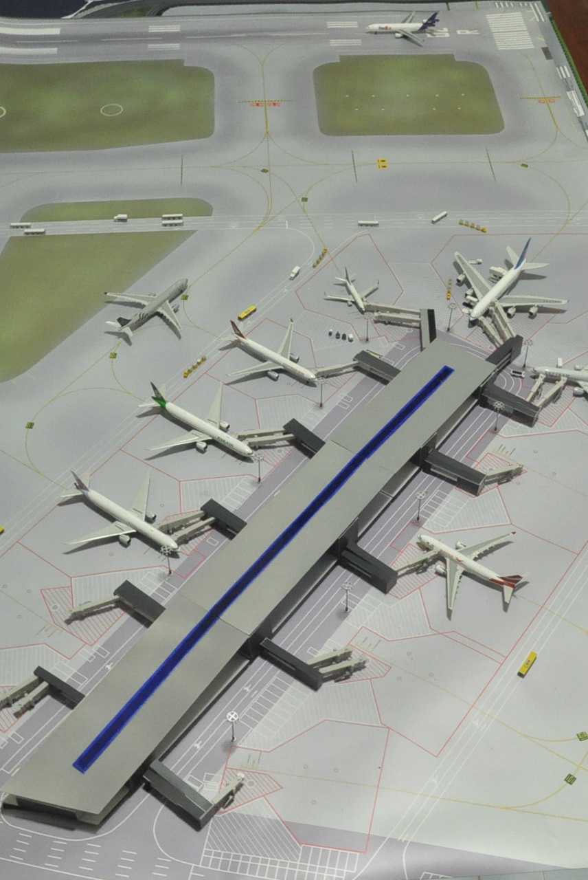 机场航站楼模型飞机场玩具客机建筑模型航空国际机场候机T楼地勤