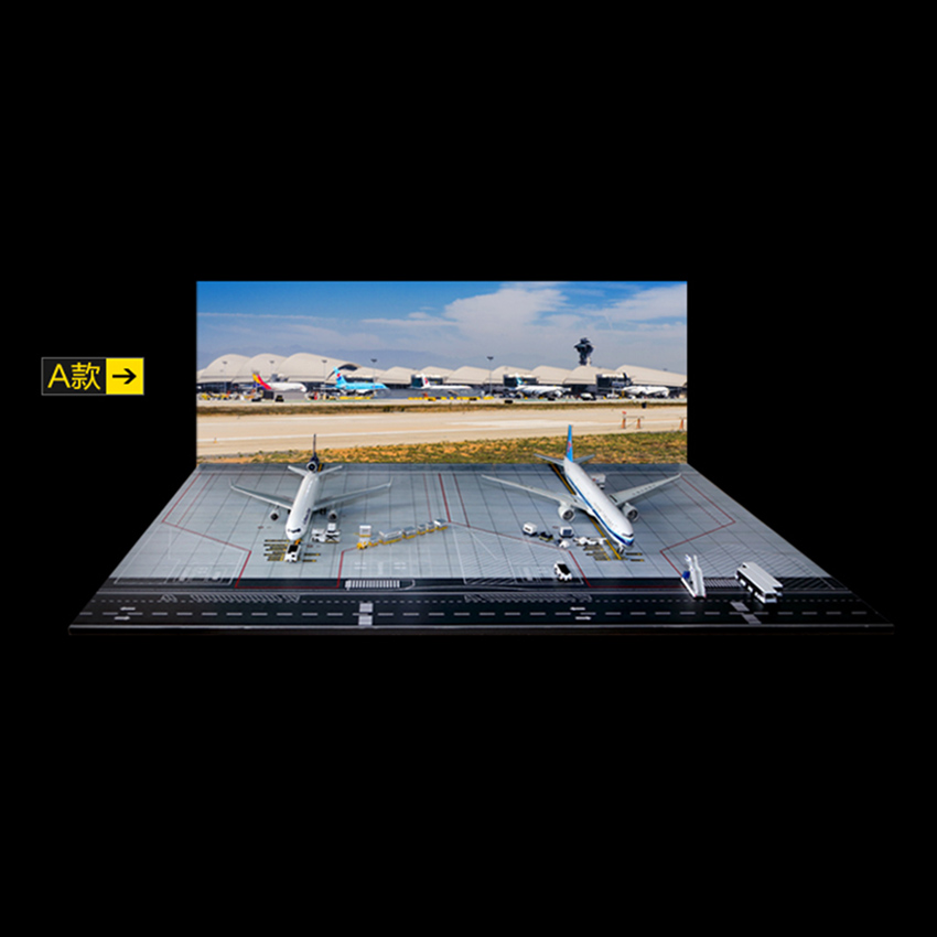 飞机模型 精选宽幅全景 机场 停机坪 航站楼背景 （不含机位）