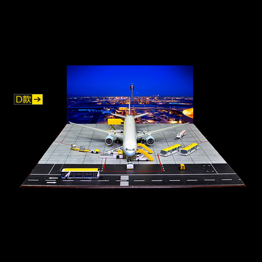 1：400  客机模型 拍摄 精选机场航站楼停机坪 绝美夜景背景