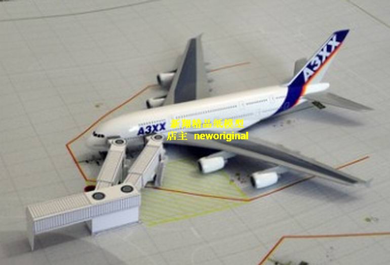 【新翔纸模型】现代机场登机廊桥 空桥登机桥机场航站楼建筑模型