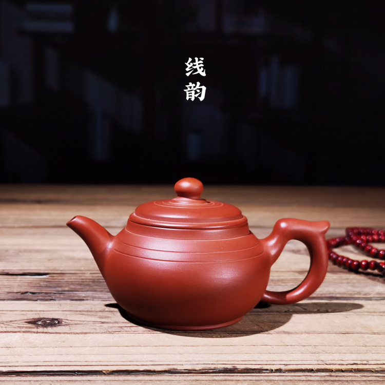 潮州传统民族文化老手艺特产送礼功夫茶具朱泥手拉壶吴建辉创意壶