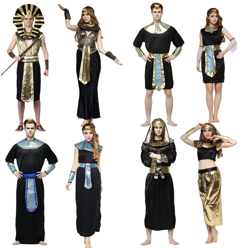 万圣节舞会服装 男女成人埃及法老古埃及艳后王子公主祭司衣服