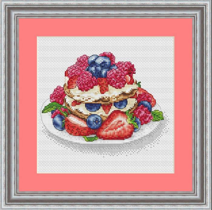 图纸打印 法国DMC十字绣自配套件 迷你小图食玩美食系列-浆果甜点