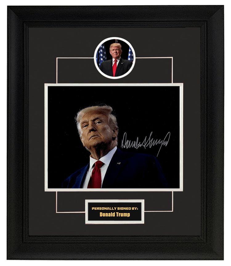 现货收藏 唐纳德 特朗普 川普 美国第45任总统 亲笔签名 含sa证书 装裱