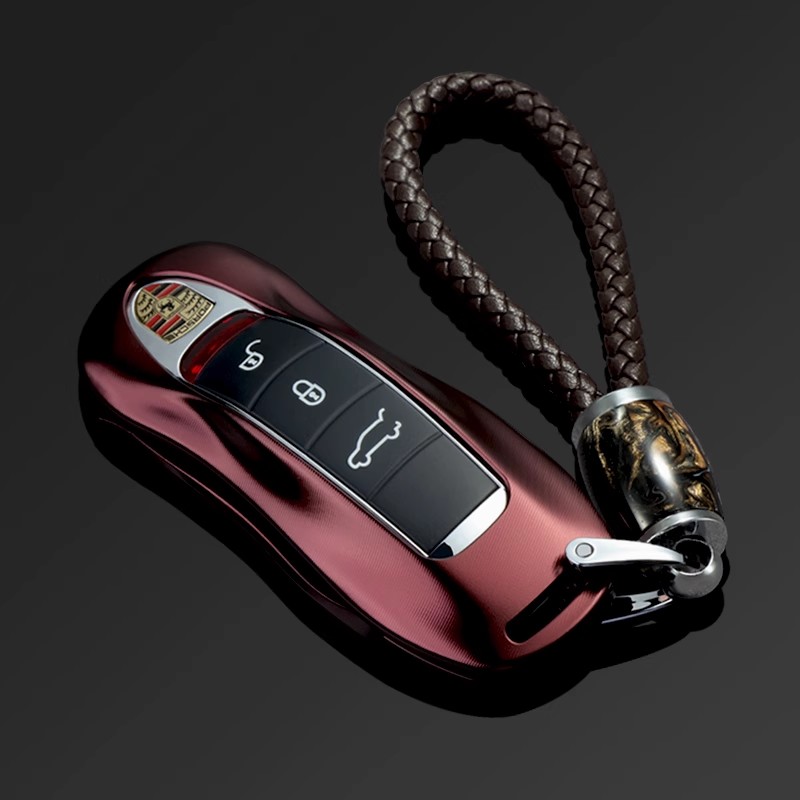 保时捷钥匙壳新卡宴macan帕拉梅拉911/718专用车钥匙套扣包2020款