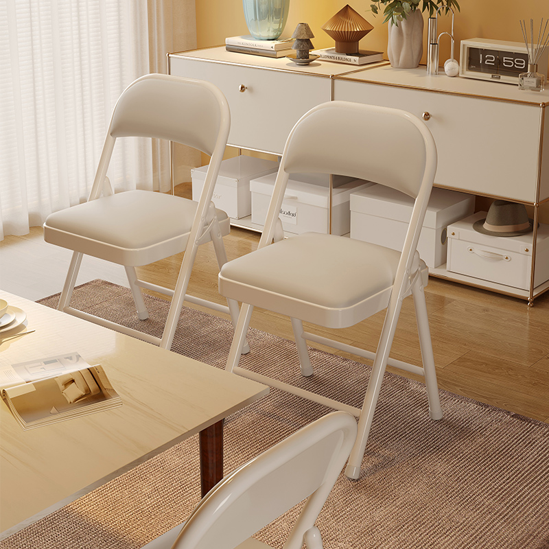 家用折叠餐椅现代简约加厚靠背餐桌椅子久坐舒适塑料凳网红休闲椅