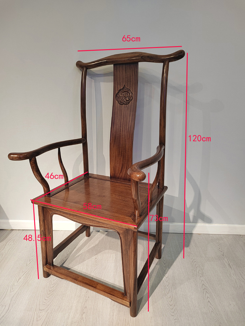 新中式实木餐椅现代中式全实木餐椅 简约大气水曲柳实木餐厅椅子