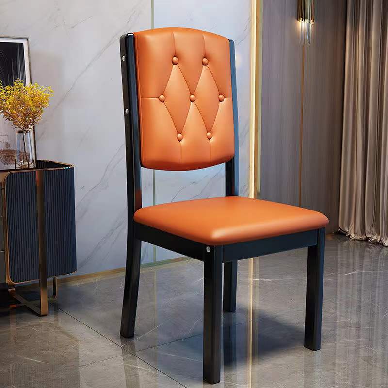 高档实木餐椅家用餐桌椅子现代简约客厅轻奢靠背椅家庭椅北欧中式