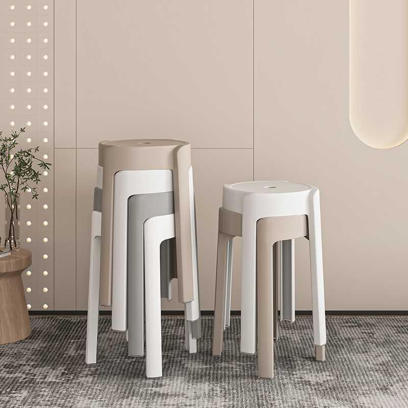 凳子家用可叠放餐椅现代简约家庭备用板凳餐桌椅塑料网红靠背椅子