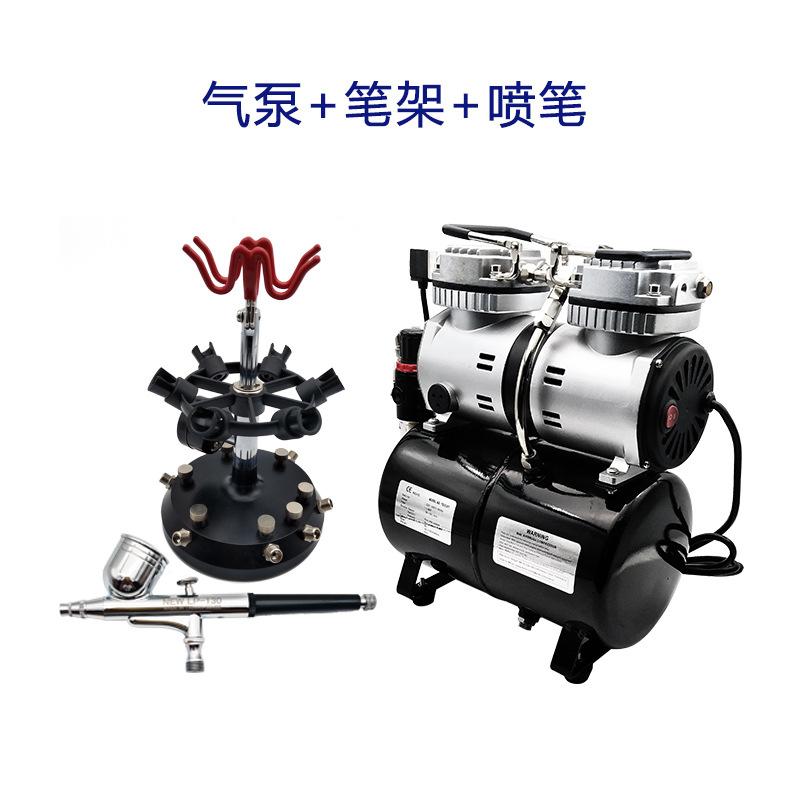 产便携式微型空压机高压冲气v泵木工空喷漆气压缩机小型打气泵22