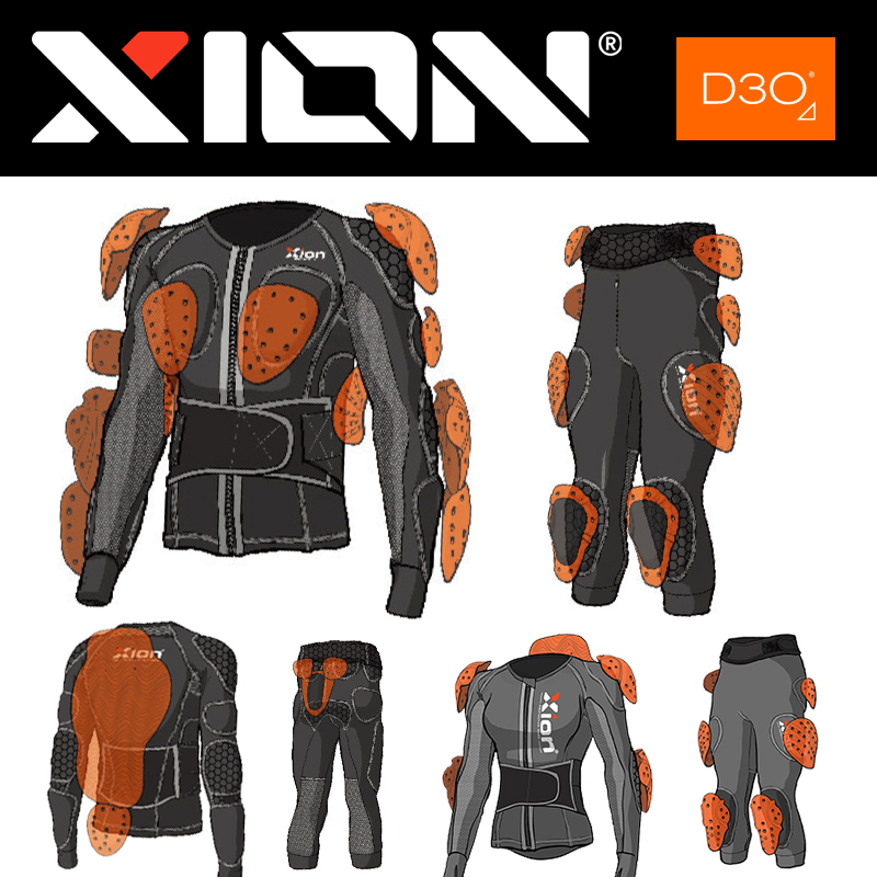 欧洲Xion滑雪护具内穿护甲D3O装备套装护臀裤防摔垫极限运动单板