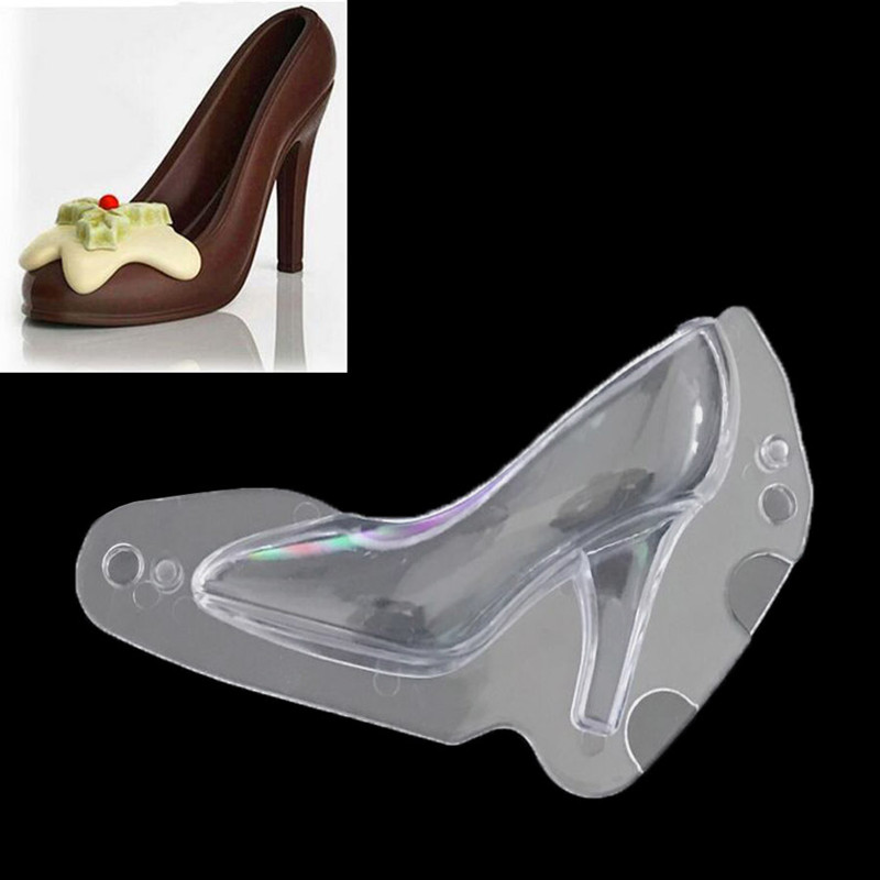 闪电发货 3D塑料高跟鞋巧克力模 大小尺寸可选 易脱模