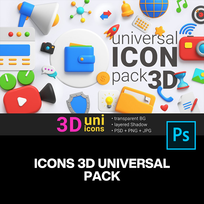 36款创意趣味卡通3D三维立体应用演示文稿icon图标设计素材源文件