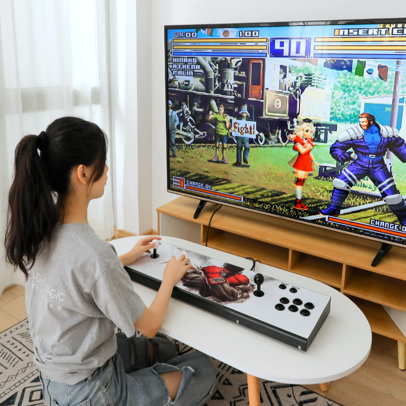 潘多拉双人摇杆2024新款游戏机连电视家用一体式拳皇月光宝盒街机