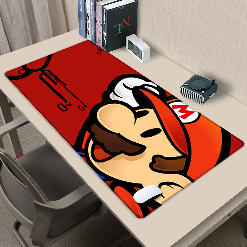 卡通动漫马里奥Mario游戏鼠标垫超级玛丽锁边加厚办公学习桌垫子