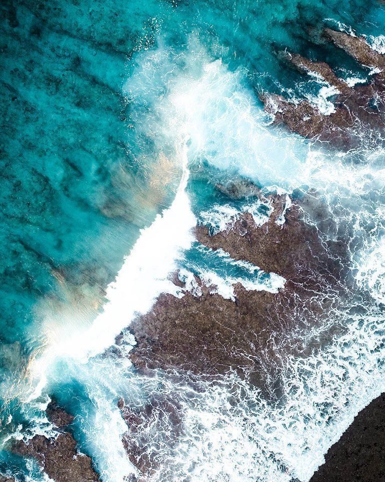 DIY数字油画自己填色海边风景海浪打礁石蓝色的海水滩家居装饰画