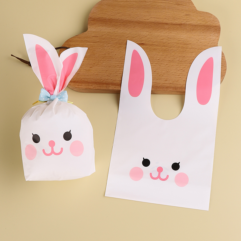 长耳朵兔子袋迷你可爱系带礼品包装袋卡通创意雪花酥糖果兔耳朵袋