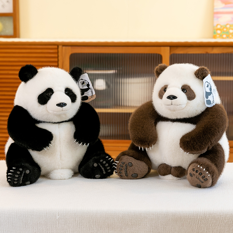 仿真熊猫花花玩偶正品和七仔玩偶部落毛绒玩具成都旅游送礼纪念品