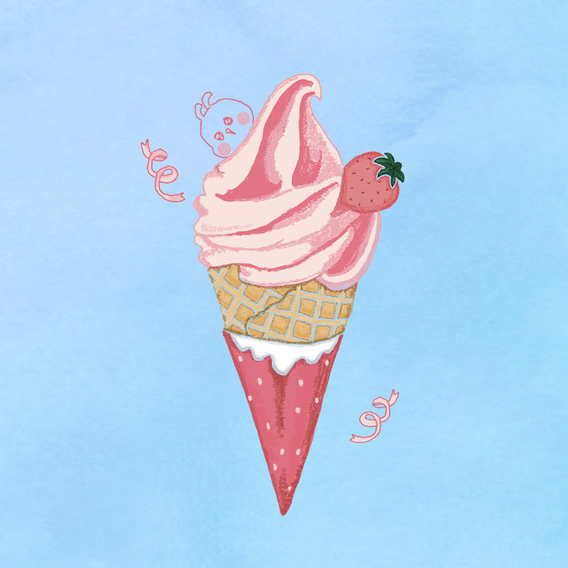 缤纷夏日冰淇淋爆款ins创意印花图案贴字母柯式烫画热转印A级过粉