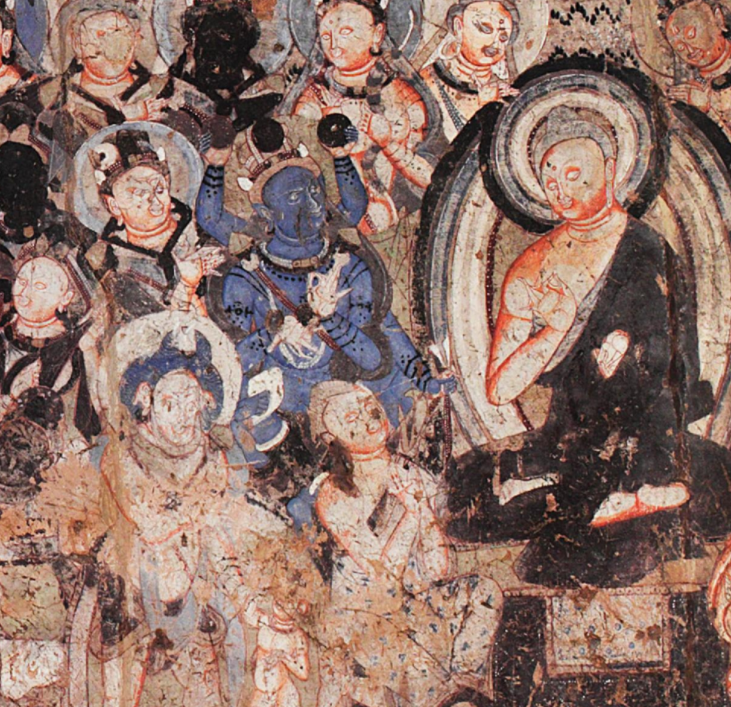 古龟兹拜城克孜尔石窟壁画第178洞4幅 高清电子图片装饰喷绘素材