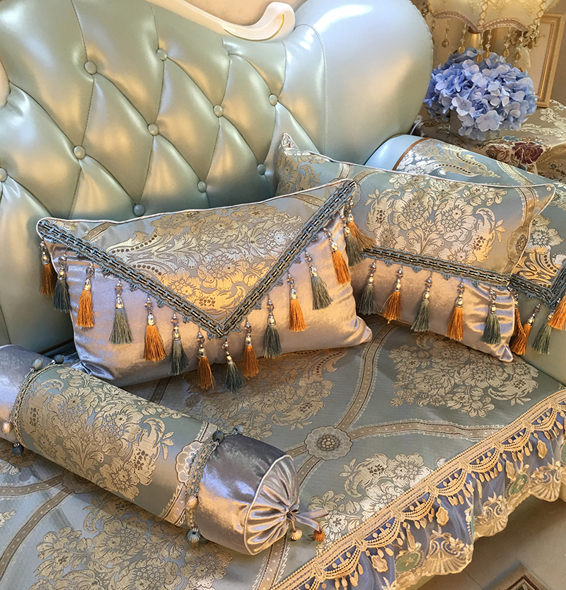 凯皇欧式高档沙发抱枕靠垫套奢华长方形靠枕客厅含芯大靠背可定制