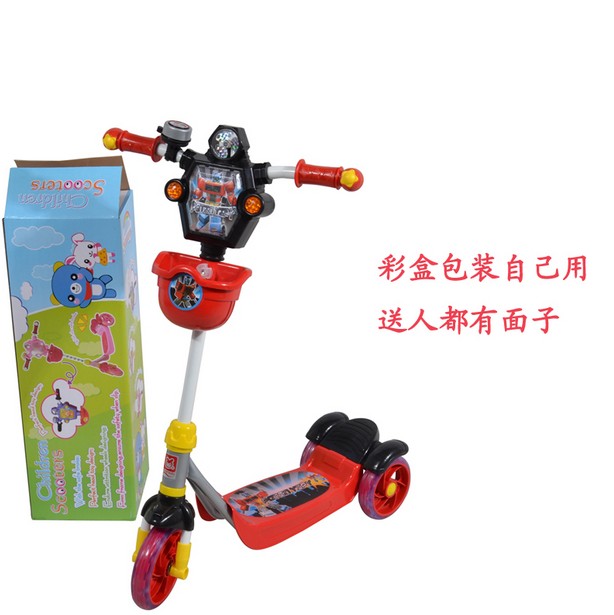 新款儿童滑板车三轮2-6岁小孩宝宝滑车踏板车 大轮安全性稳定性高