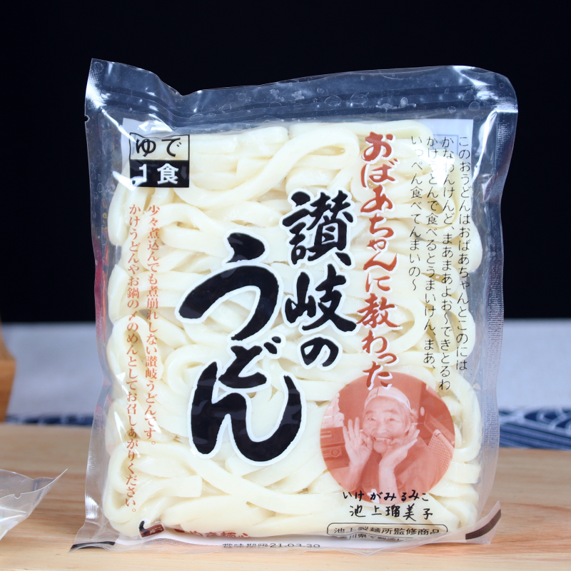 日本进口赞岐老奶奶乌冬面1人份粗面条汤面炒乌冬拌面不含料包