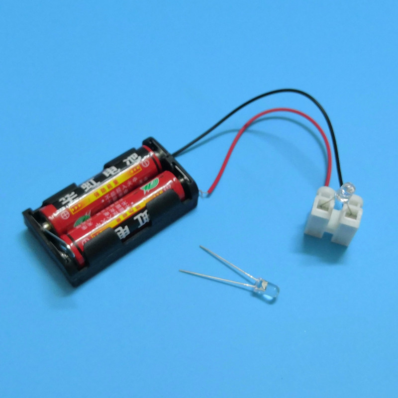 认识发光二极管单向导电性演示儿童科学物理电学简单电路制作实验