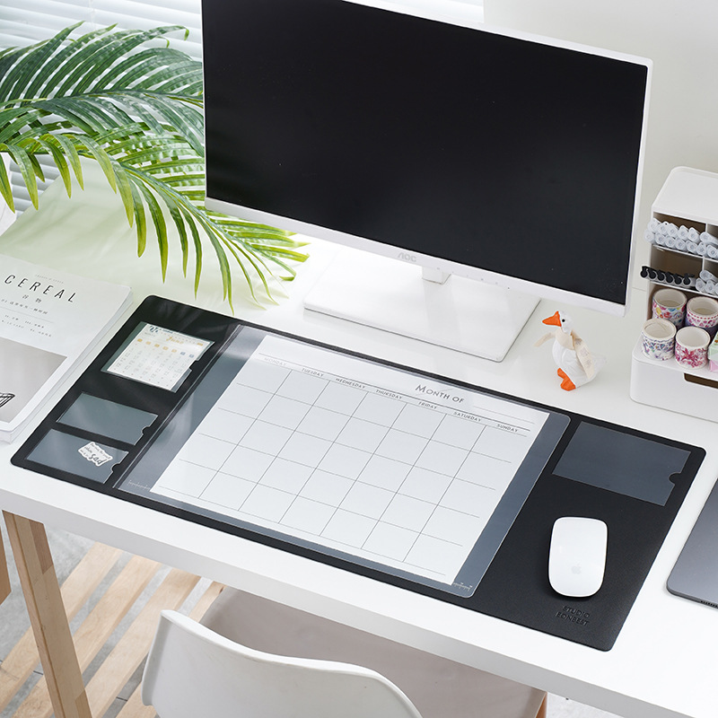超大办公室皮革桌垫多功能鼠标垫备忘写字垫电脑键盘垫照片书桌垫