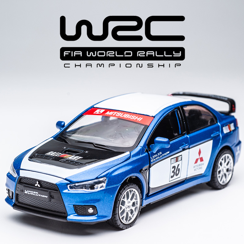 三菱EVO拉力赛车合金车模儿童玩具车礼物摆件1:32仿真WRC汽车模型