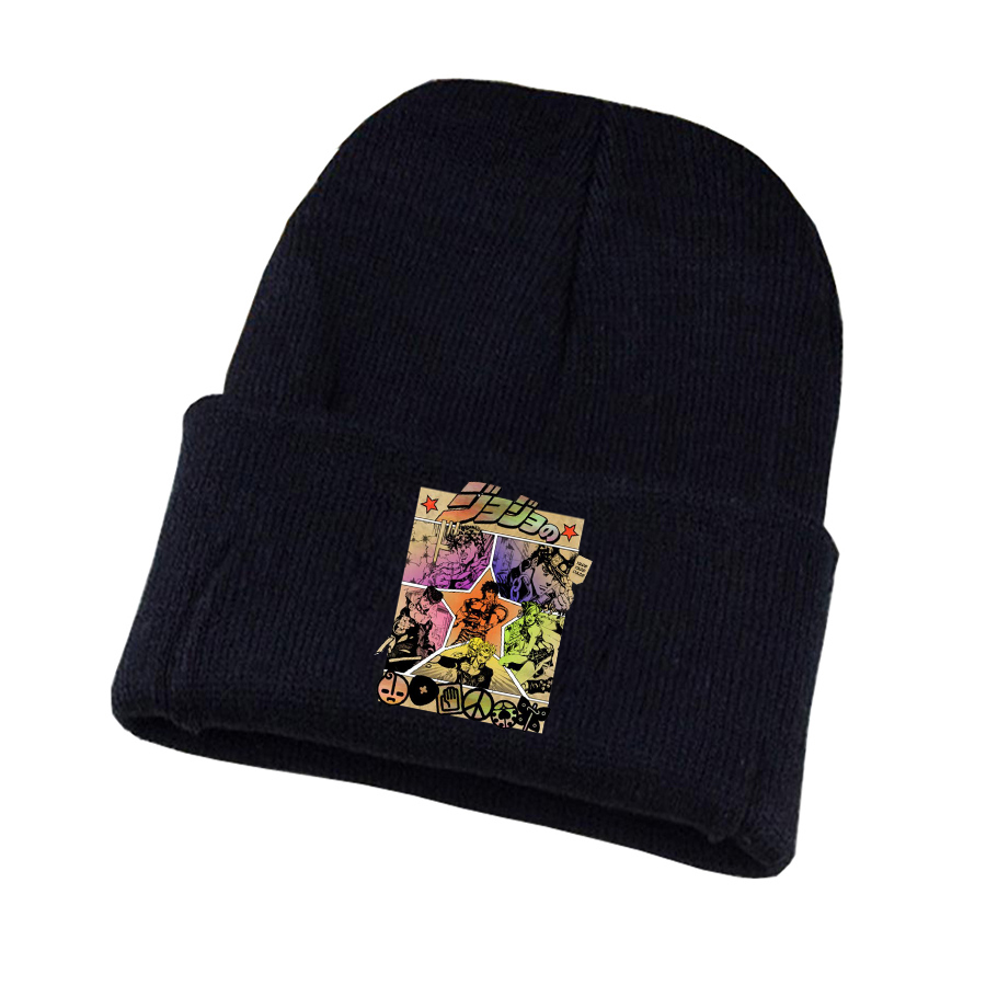 动漫JOJO的奇妙冒险线帽针织毛线帽子学生保暖帽冬天男女保暖帽