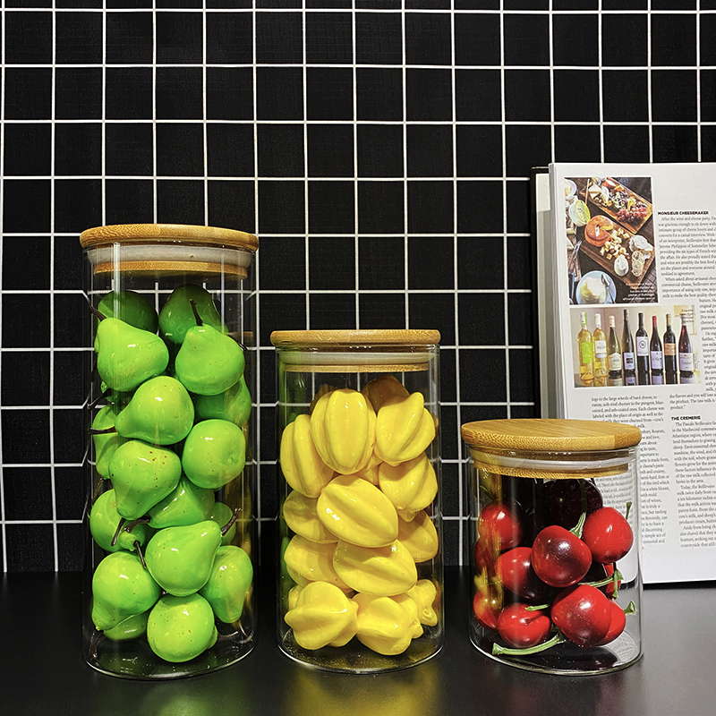 样板间厨房仿真水果模型罐摆件套装橱柜软装饰品组合轻奢餐厅酒柜