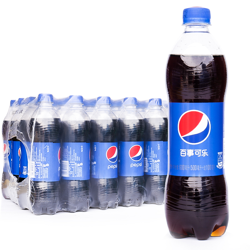 百事可乐碳酸饮料600ml*24瓶/整箱汽水百事瓶装饮料