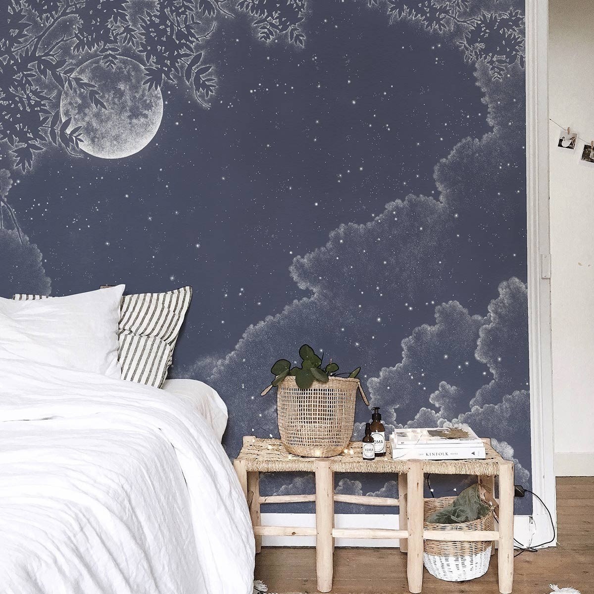 Moonlight 法国进口定制全景壁画 地中海 月夜景观图案儿童房壁纸