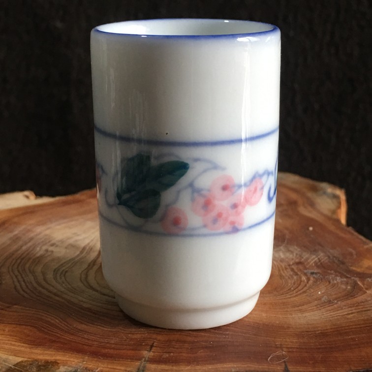 八十年代出口瓷纯手工手绘彩葡萄闻香杯库存文玩1个旧藏老货收藏