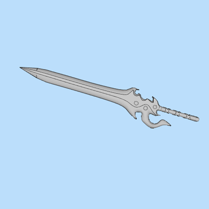 王者荣耀李白的剑3d模型 刀剑三维图纸（STL格式）
