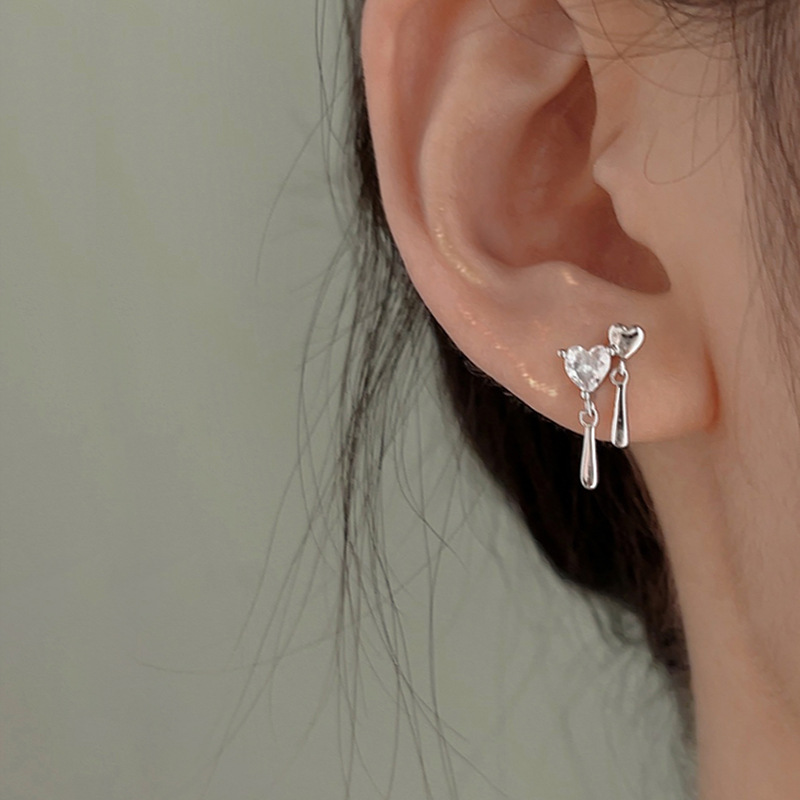【双击小爱心】银针耳钉小众设计耳坠高级感新款潮气质耳环蚊香盘