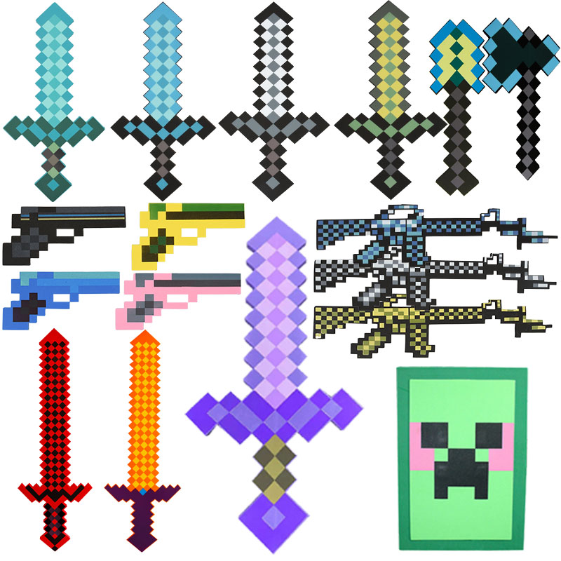 我的世界泡沫剑镐minecraft武器游戏周边模型弓箭头套儿童玩具