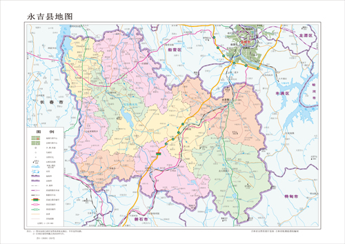 吉林市永吉县地图水系河流湖泊交通行政区划旅游铁路地形卫星流域