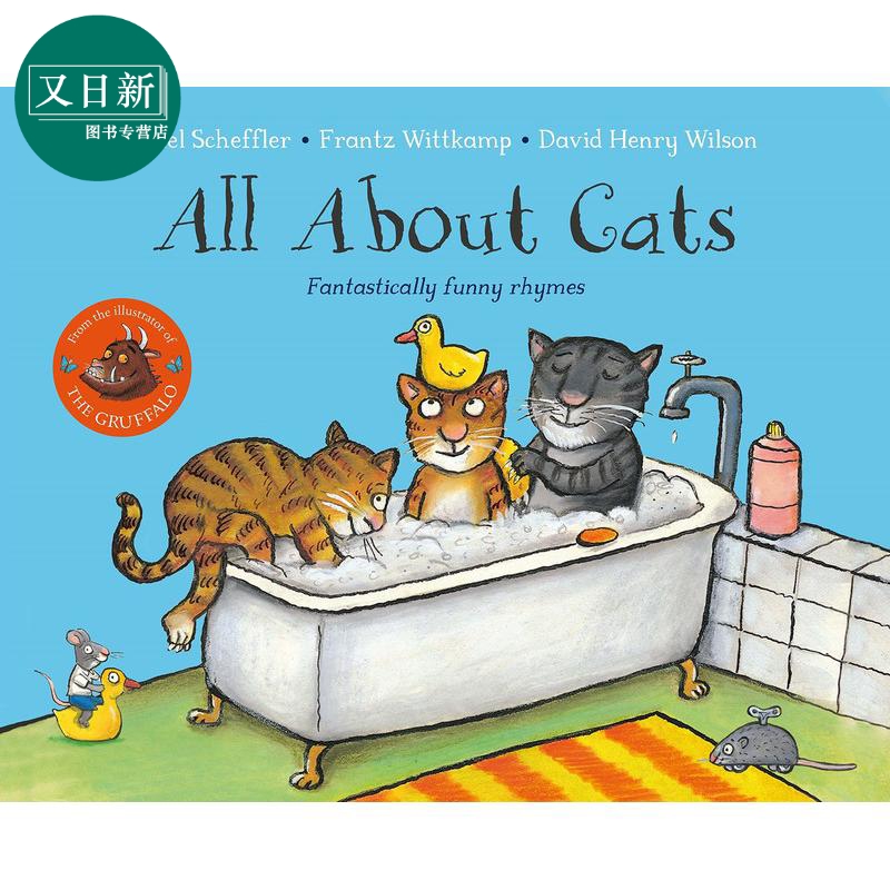 预售 Axel Scheffler：All About Cats 关于猫的一切 英文原版 进口图书 儿童绘本 动物故事百科知识图画书 3-6岁童书 又日新