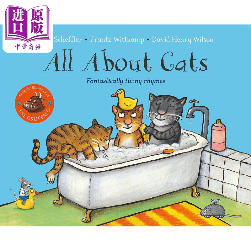 Axel Scheffler：All About Cats 关于猫的一切 英文原版 进口图书 儿童绘本 动物故事百科知识图画书 3-6岁童书【中商原版】