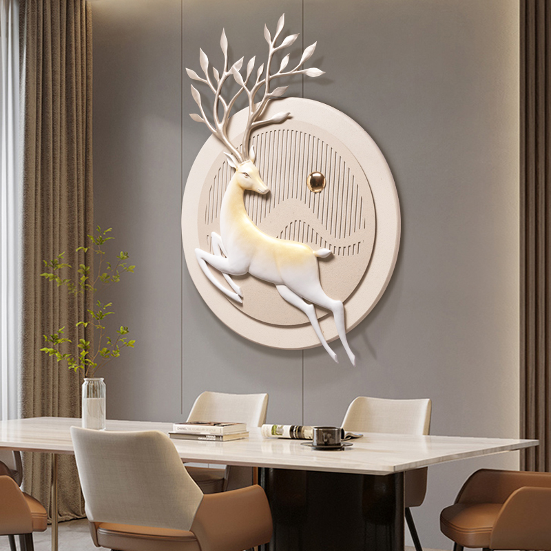 高级感新中式立体沙发背景墙客厅装饰画卧室餐厅创意艺术浮雕壁画