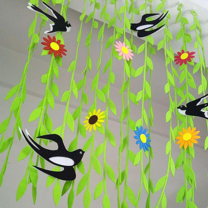 幼儿园春天环创主题墙面吊饰环境布置材料装饰教室背景走廊成品