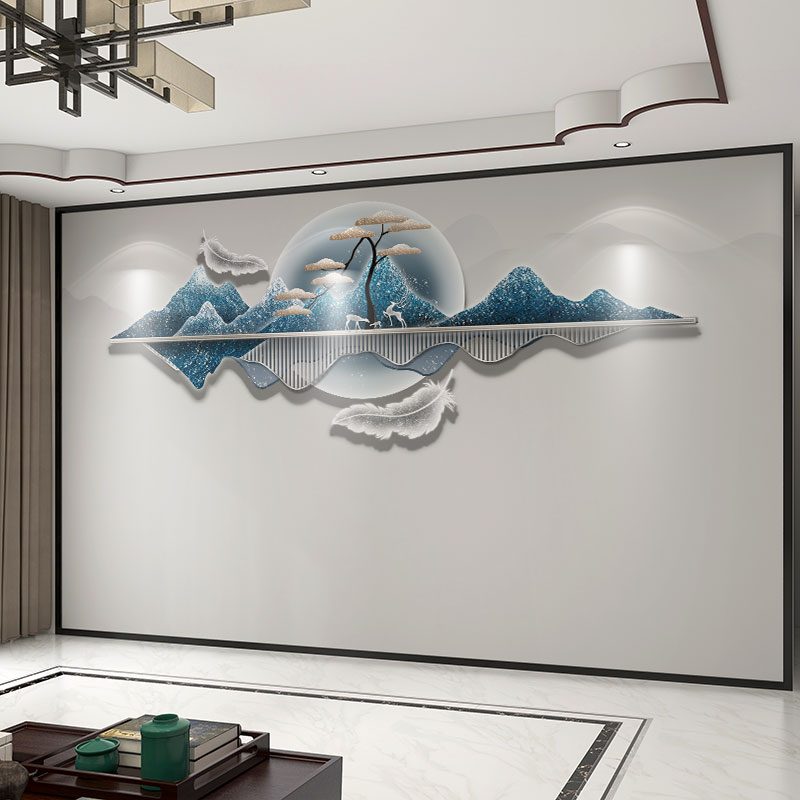 壁布定制3D立体现代中式电视背景墙壁纸客厅墙纸装饰影视墙布壁画