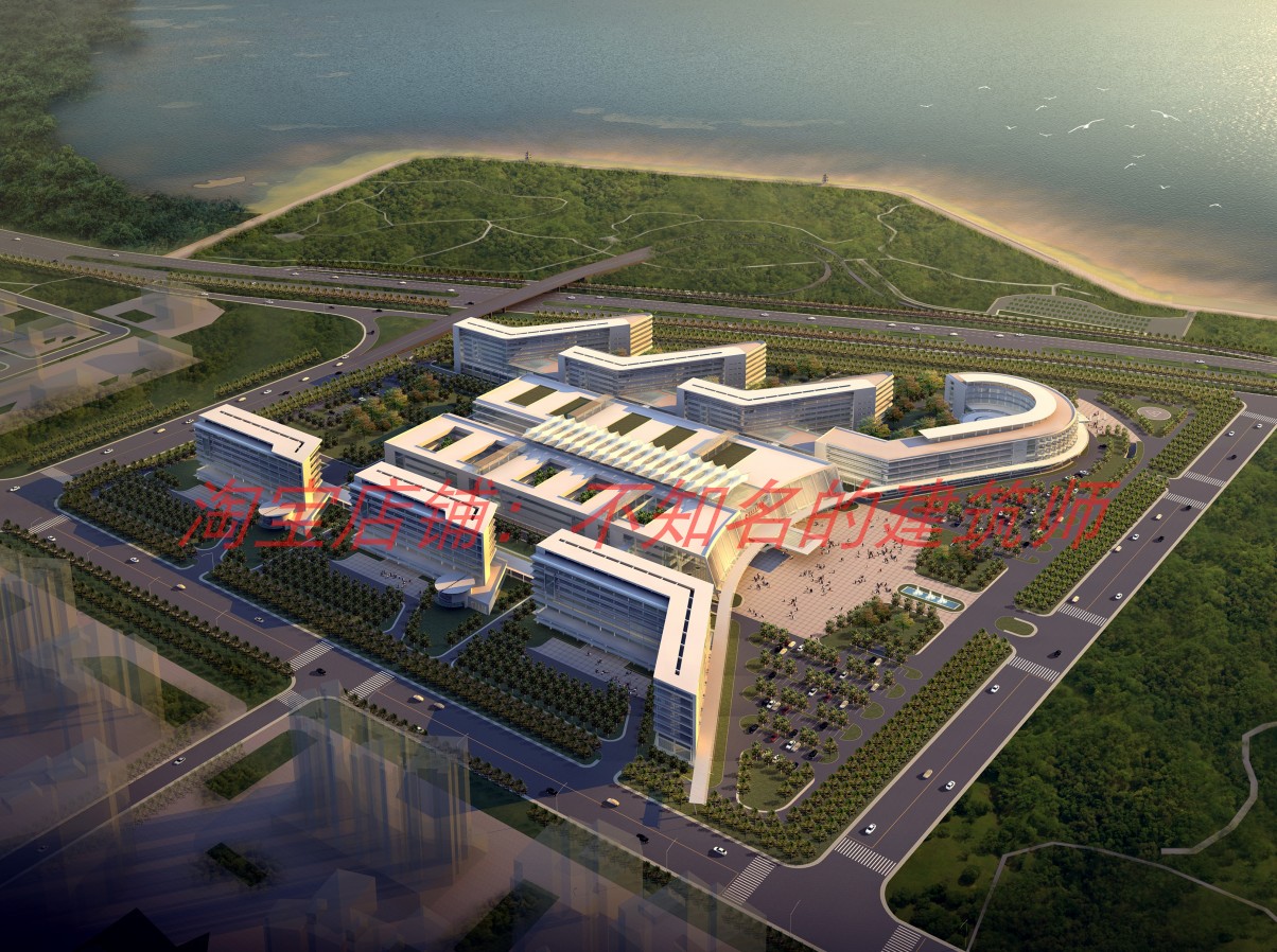 【孟建民】深圳港大滨海医院一期建筑设计文本含CAD