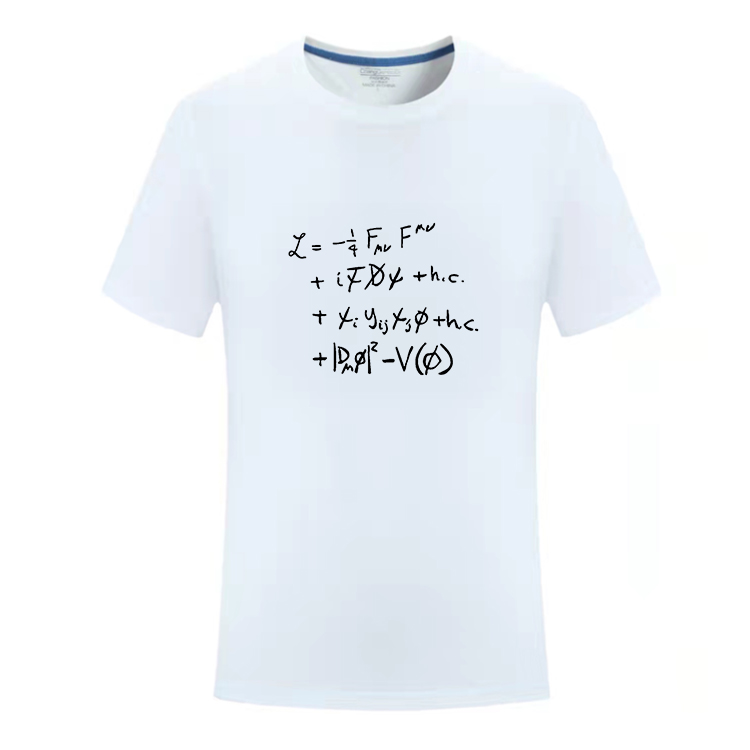 希格斯玻色子上帝粒子物理学公式青春流行圆领短袖T恤文化衫衣服