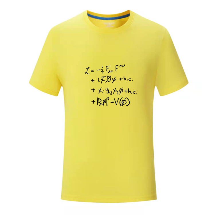 希格斯玻色子上帝粒子物理学公式短袖T恤文化衫衣服广告衫印字