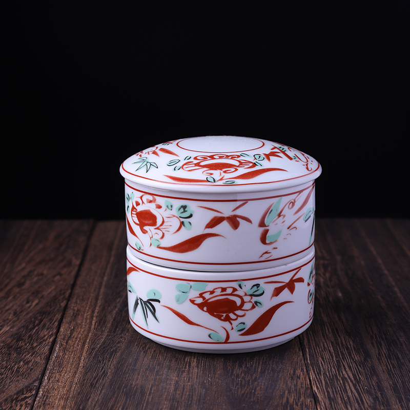 日式陶瓷多用碗创意和风带盖鳗鱼饭盒复古蛋羹碗日料味增汤碗炖盅