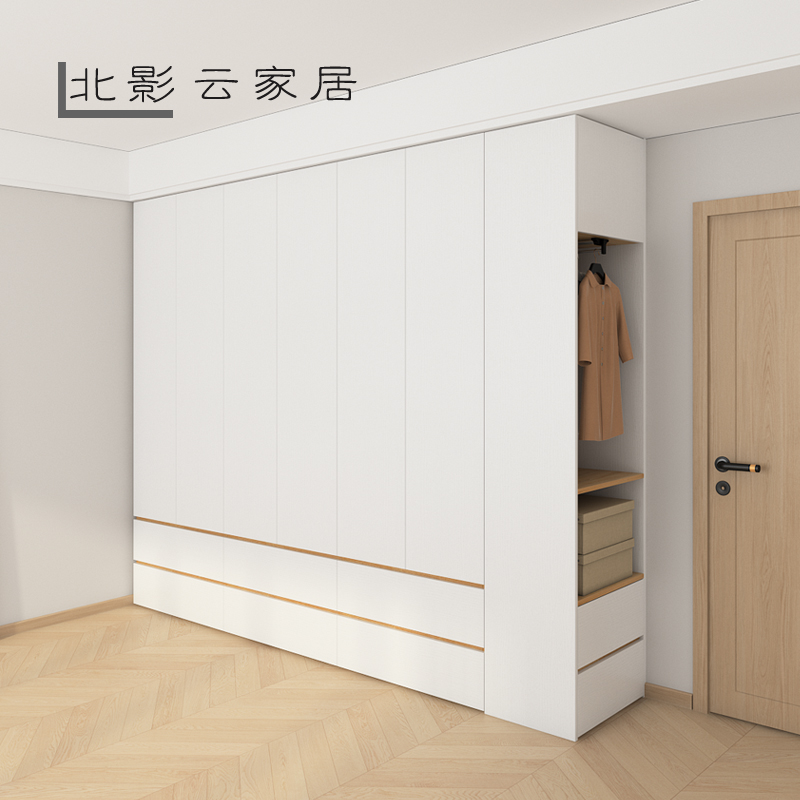 可定制成人卧室拉门衣柜平开门衣柜现代简约挂衣柜实木板环保衣橱