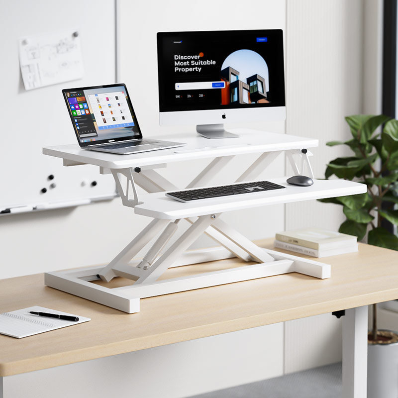 站立式电脑桌可升降工作台笔记本台式电脑站着办公桌增高桌面支架